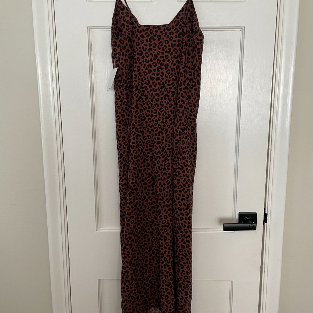 Marine Layer Gabrielle Slip Dress Leopard Size S NWOT - Picture 6 of 6